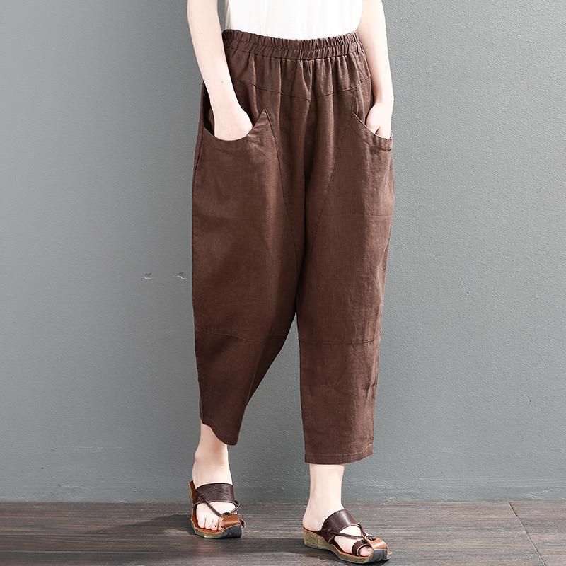 Zomer Retro Losse Katoenen Linnen Casual Broek