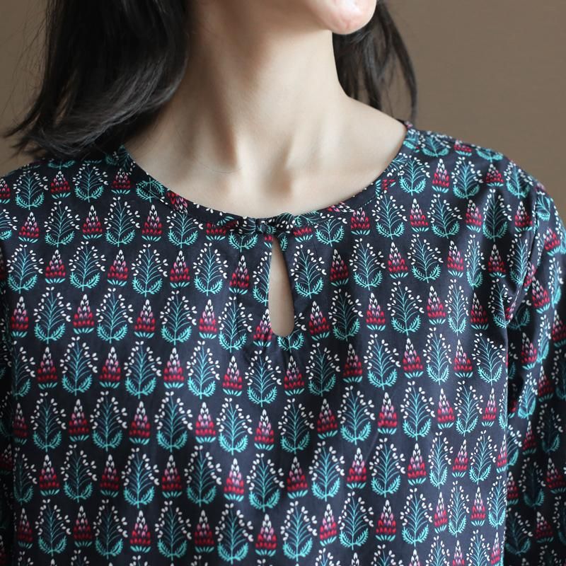 Herfstbos Literair Katoenen Pullover-shirt Met Print