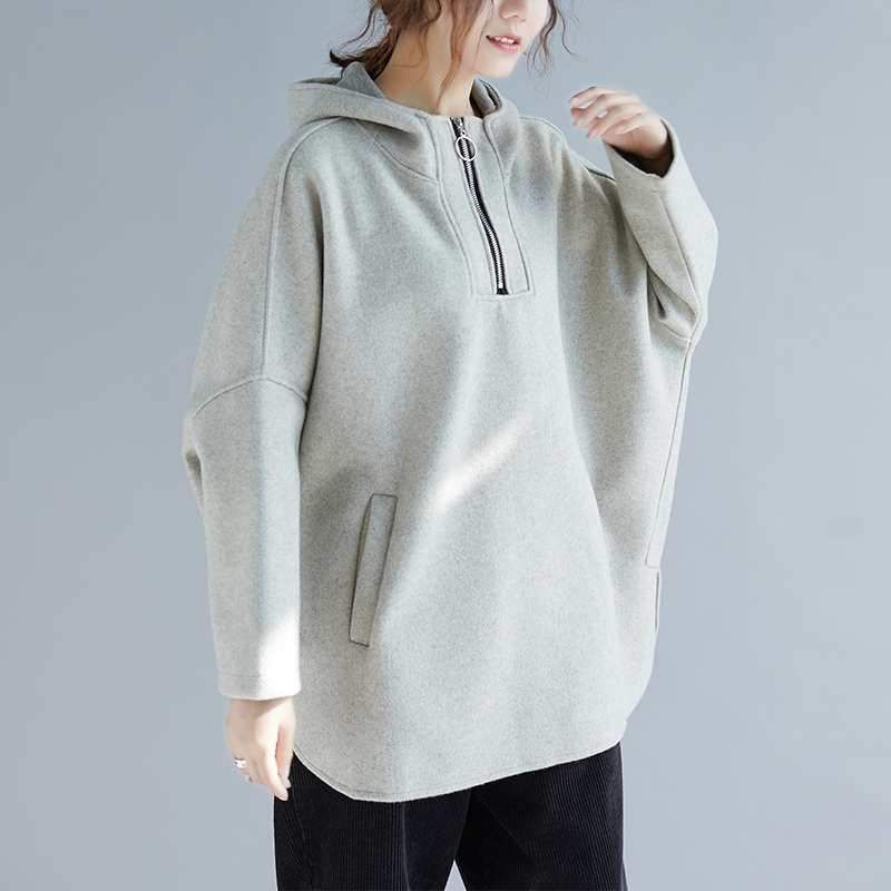 Losse Katoenen Fleece Casual Hoodie Sweatshirt