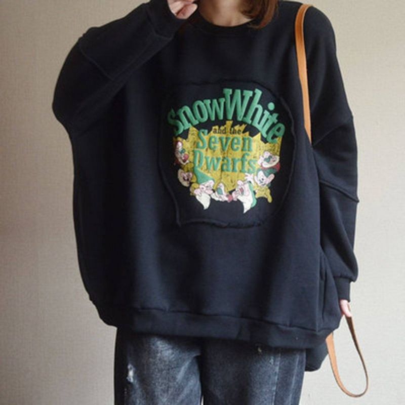 Sweatshirt Met Sneeuwwitje Zeven Dwergen Print