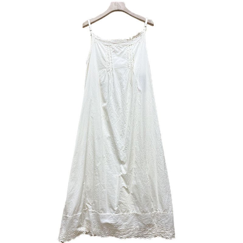 Zomer Retro Mouwloze Katoenen Slipdress